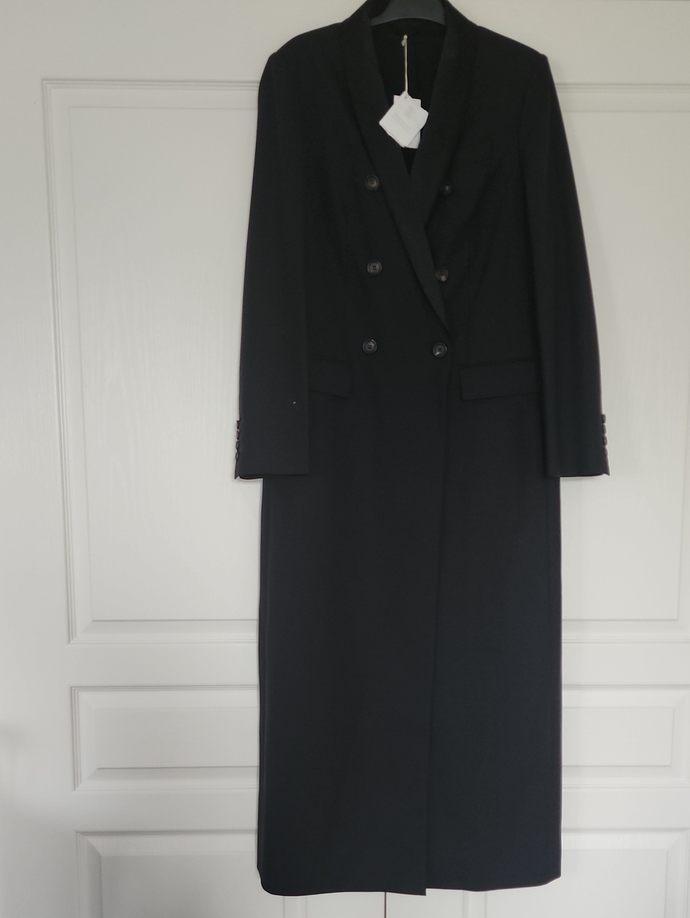 Brunello Cucinelli Women's Black Double-Breasted Long Trench Coat